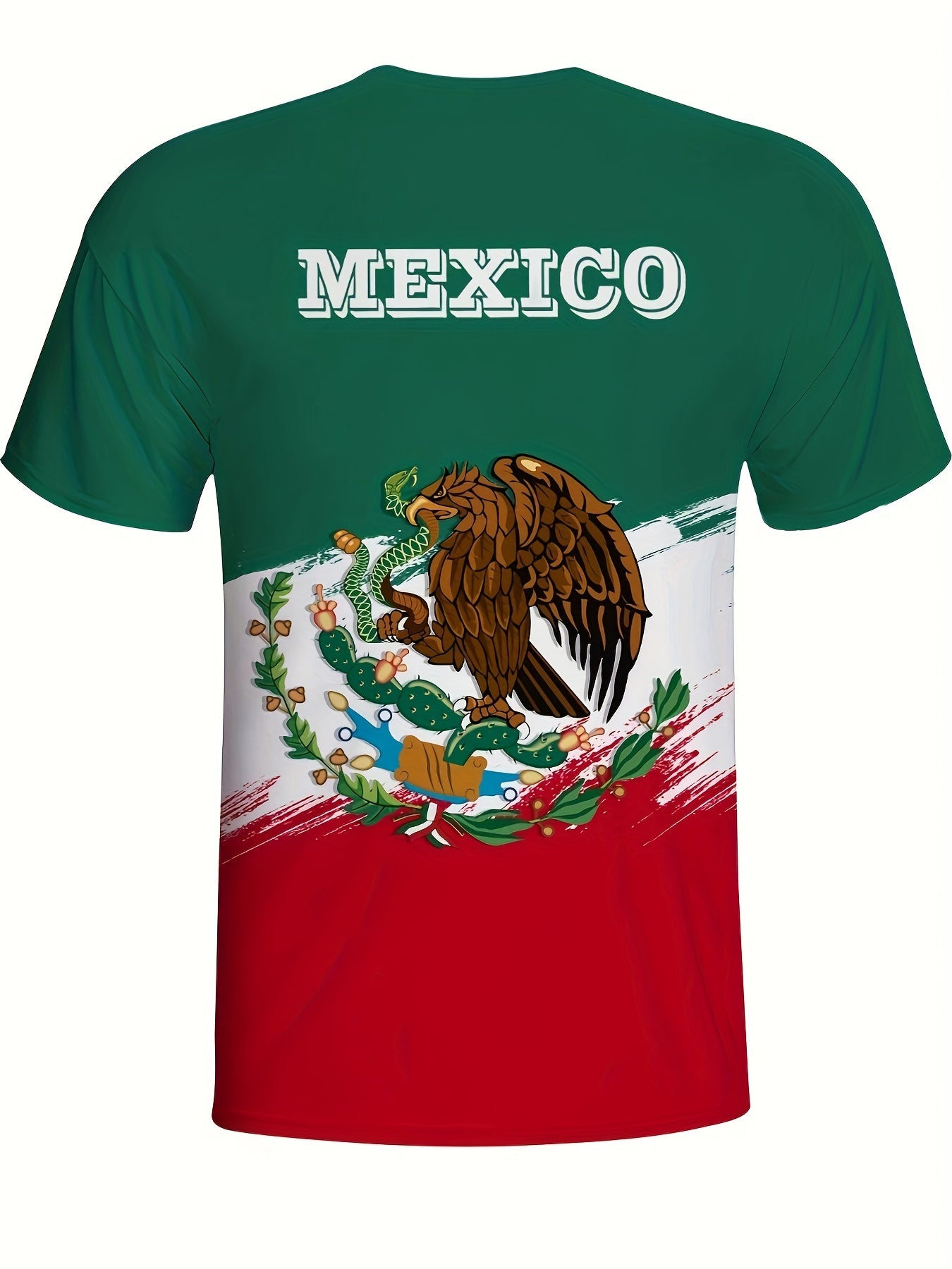 MEXICO 3D Digital Print Men's Graphic T-shirt Causal Tees Short Sleeve Pullover