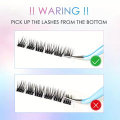 Wispy Lash Extensions 84 Clusters C Curling Individual Lashes Mix Style