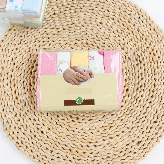 10pc Baby Face Towels Saliva Washcloths Multicolor Mix
