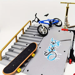 Mini Alloy Fingertip Skateboard Set for Outdoor Fun