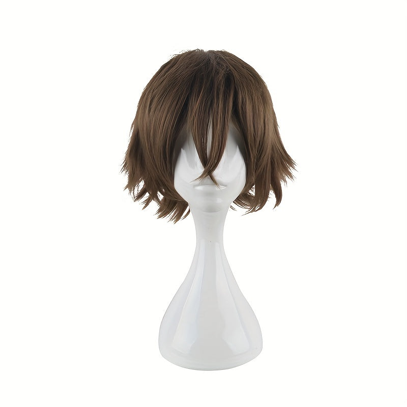 Men's 12 Inch Brown Anime Costume Wig 30 48 Cm Men's Role playing Wig
