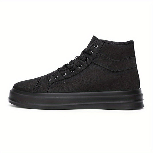 Men's High Top Lace Up Canvas Shoes Comfy Non Slip Casual Flats