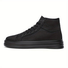 Men's High Top Lace Up Canvas Shoes Comfy Non Slip Casual Flats
