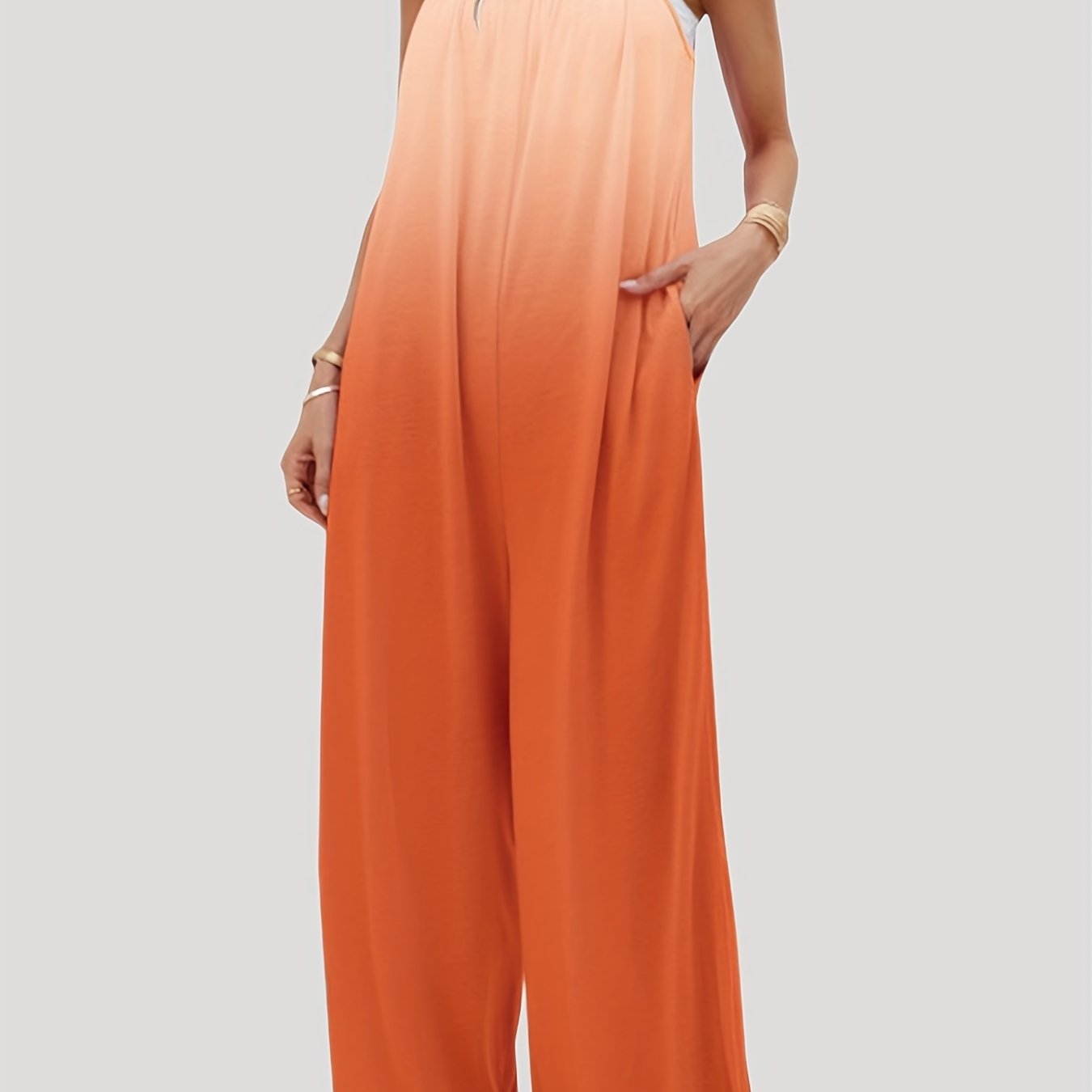 Ombre Print Wide Leg Jumpsuit