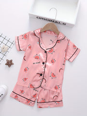 Toddler Girls Watermelon Graphic Pajama Set Short Sleeve Top & Shorts