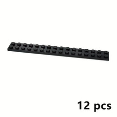 12pcs 2x16 Point Building Blocks Long Thin Blocks Educational Toys