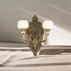 1:12 Dollhouse Wall Light & Golden Alloy Bedroom Ornament Mini House Decor