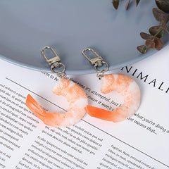 Simulated Shrimp Keychain Creative Seafood Car Key Pendant