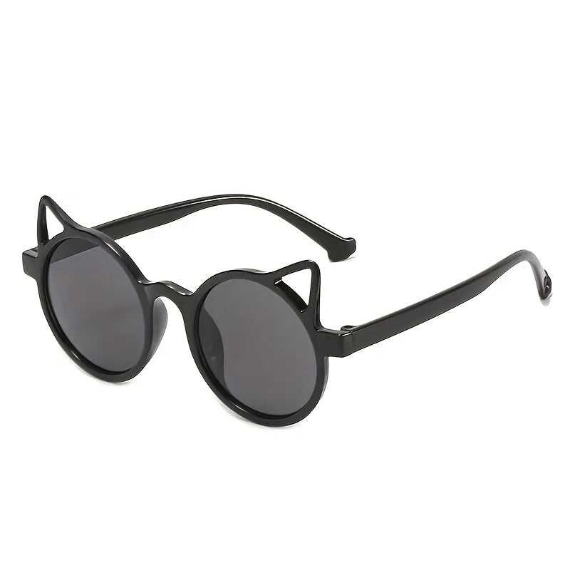 Cute Cat Ear Round Glasses for Kids