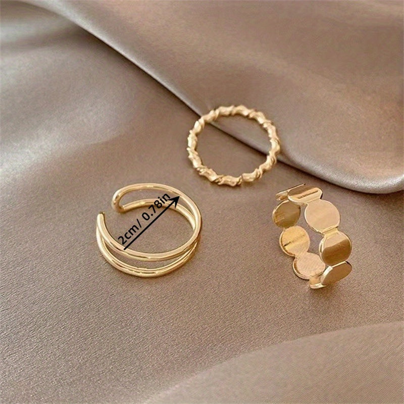 3pcs Adjustable Rings Birthday Holiday Party Gift Set