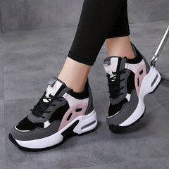Women's Colorblock Platform Sneakers Air Cushion Outdoor Shoes