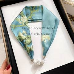 Geometric Neckerchief Scarf with Magnet Buckle