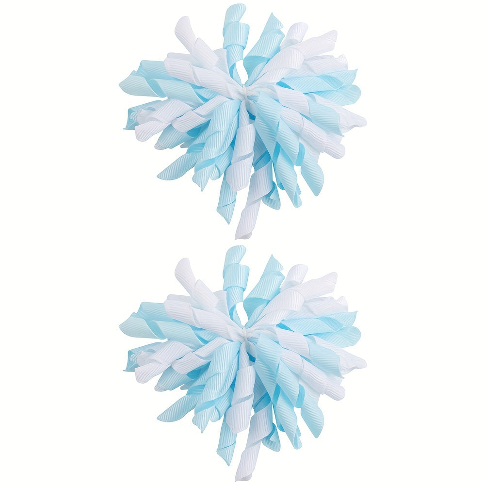 Kids Hair Clip Set Ball Flower Rainbow Two Tone Hair Clip
