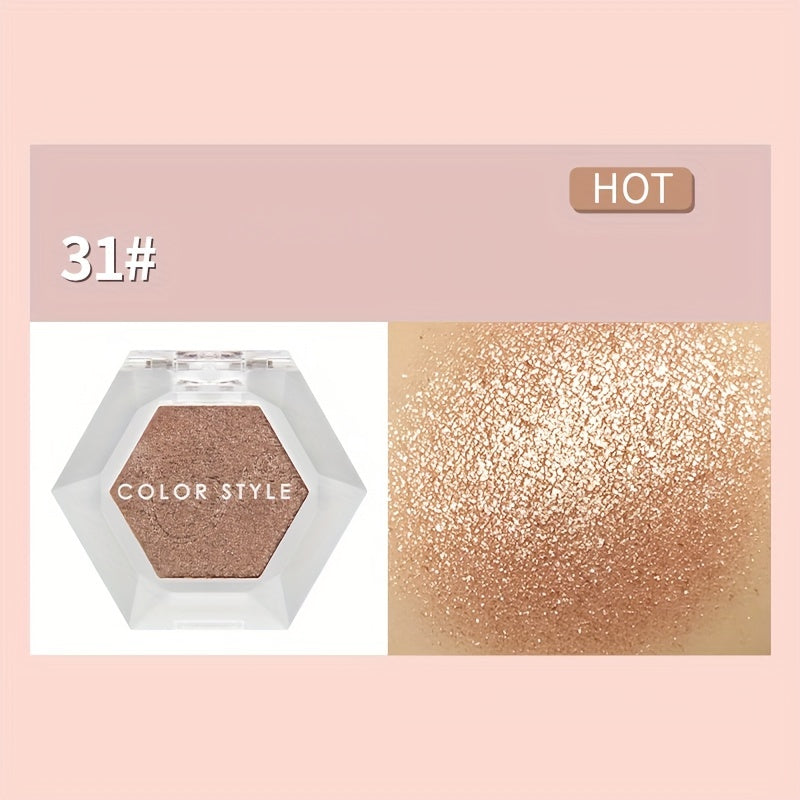 Monochrome Eyeshadow Powder Compact Halloween Makeup Brown Orange Coral Tone