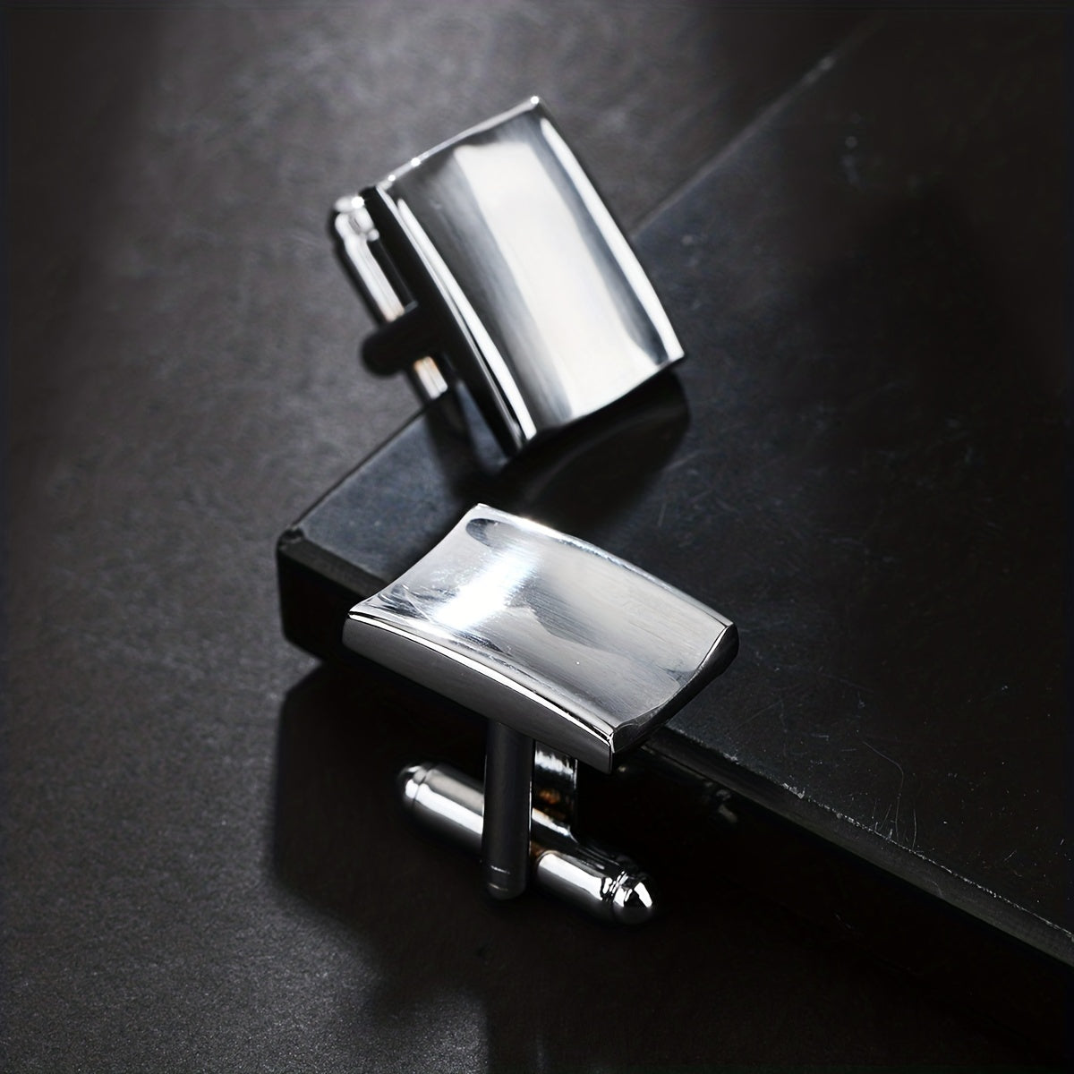 Concave Smooth Surface French Cufflinks Pair