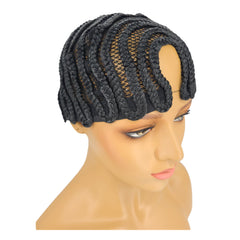 Adjustable Braided Wig Cap for Women, Crochet Cornrow Cap for Synthetic Wigs