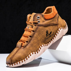 Men's PU Leather Boots Casual Walking Shoes