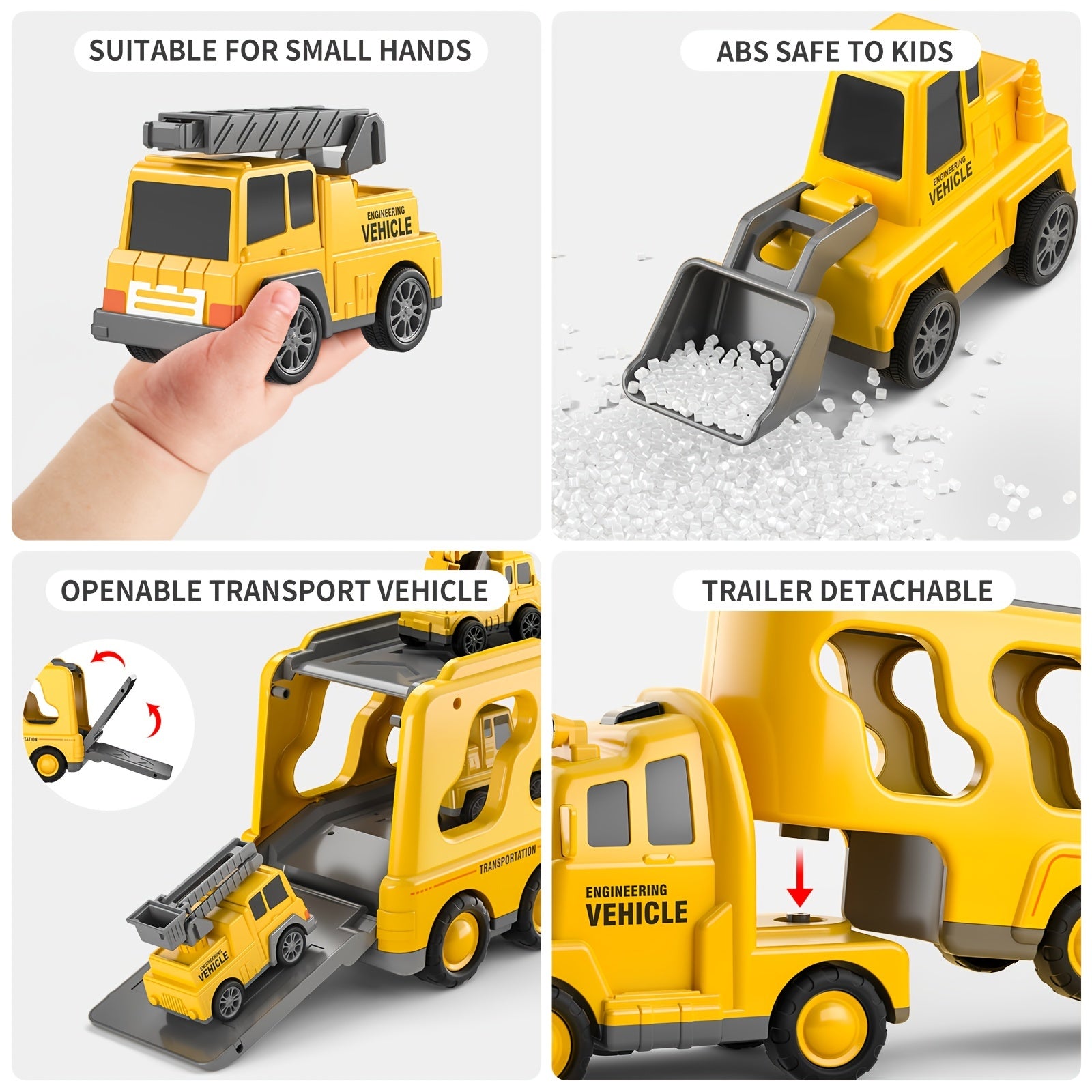 Construction Carrier Truck Toy for Boys and Girls