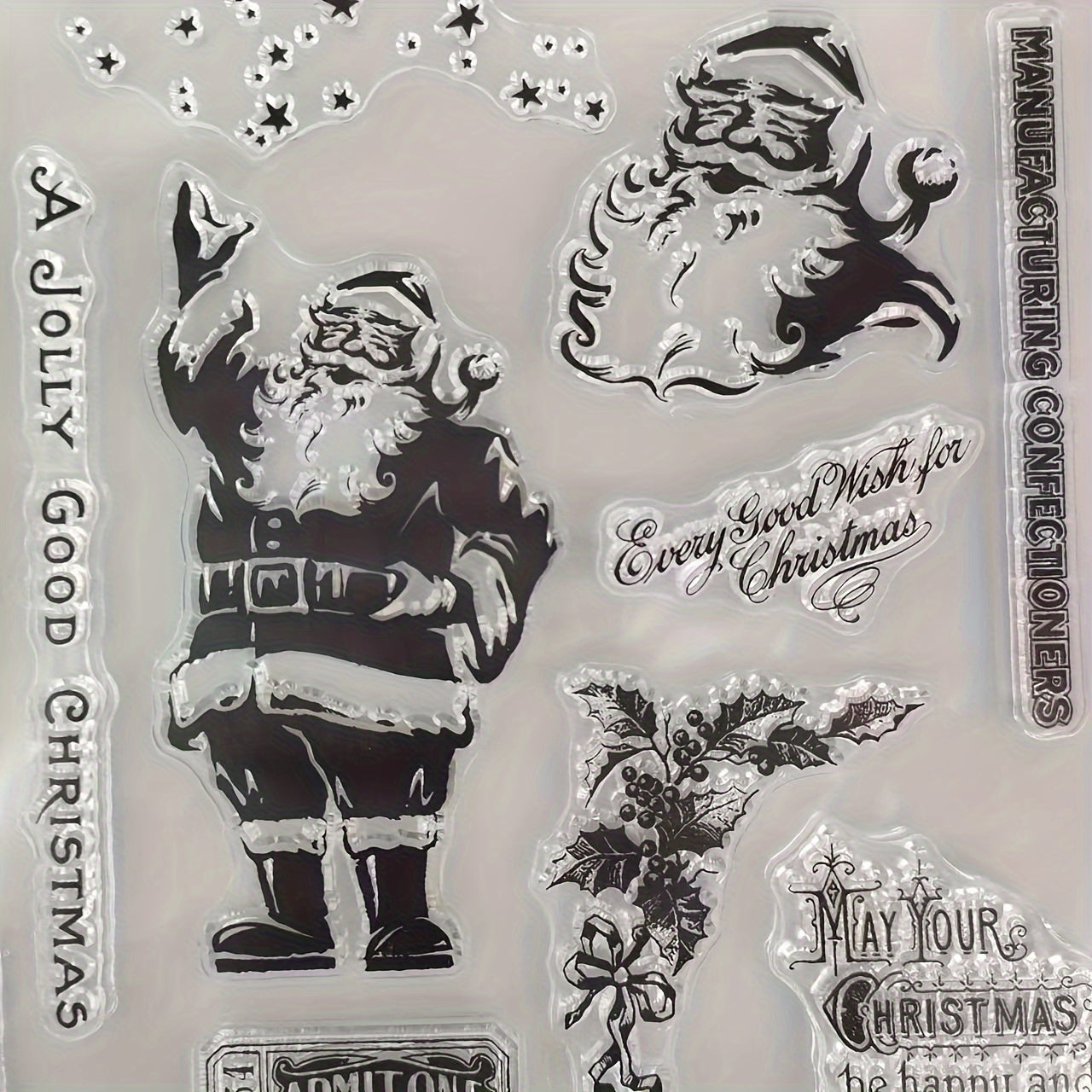 Christmas Santa Claus Stamp Set for Scrapbooking Paper Craft