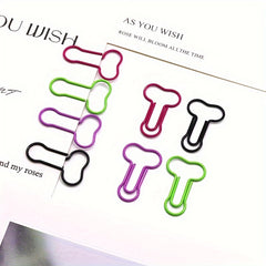 50pcs Cartoon Shaped Wire Paper Clips Unique Stationery Pins
