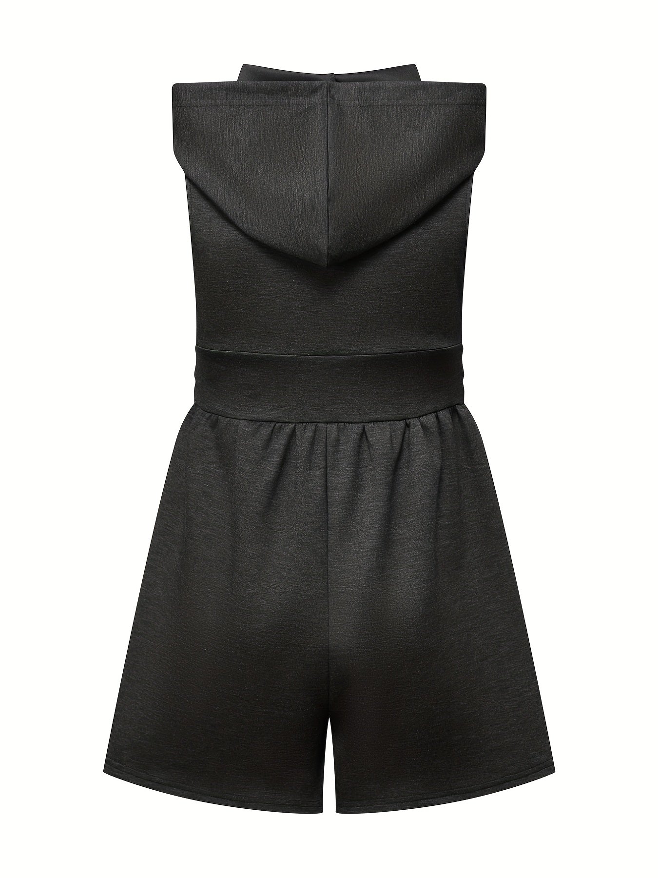 Casual Drawstring Hooded Romper Jumpsuit Women's Clothing