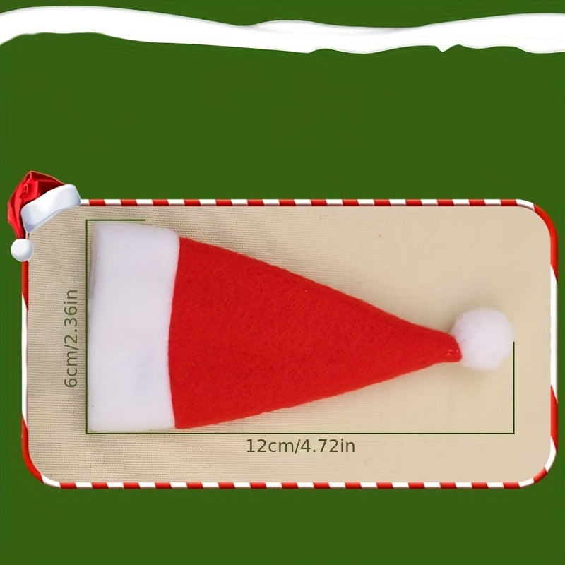 Mini Christmas Hat Wine Bottle Cover Hat Brushed Cloth