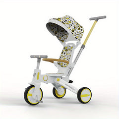 Portable 36 Months Tricycle for Kids with Detachable Awning