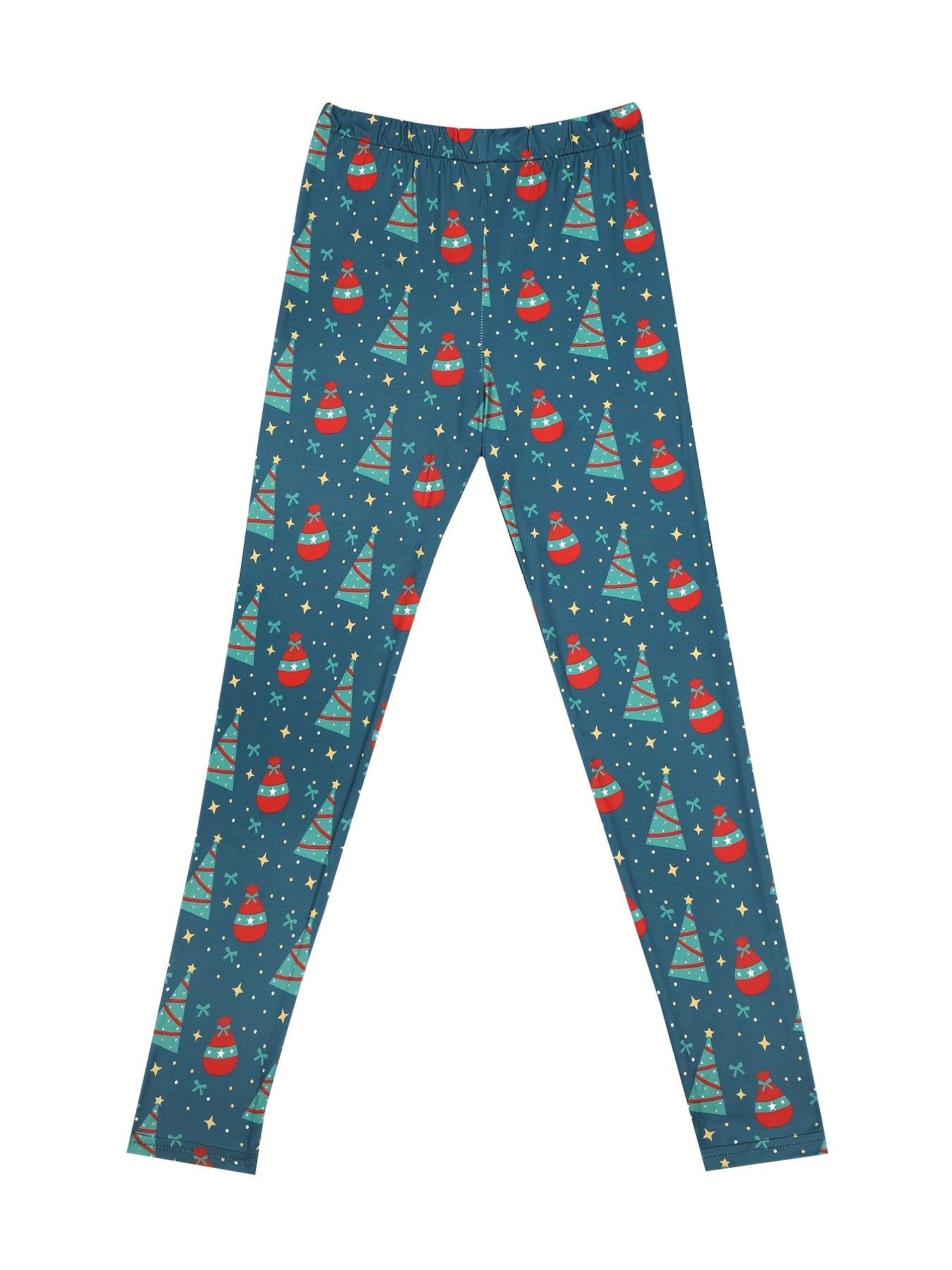 Girls Cartoon Tree Print Leggings Slim Fit Sports Casual Tight Pants Halloween
