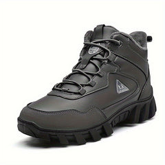 Faux Leather Snow Boots Round Toe High Top Thermal Snow Shoes