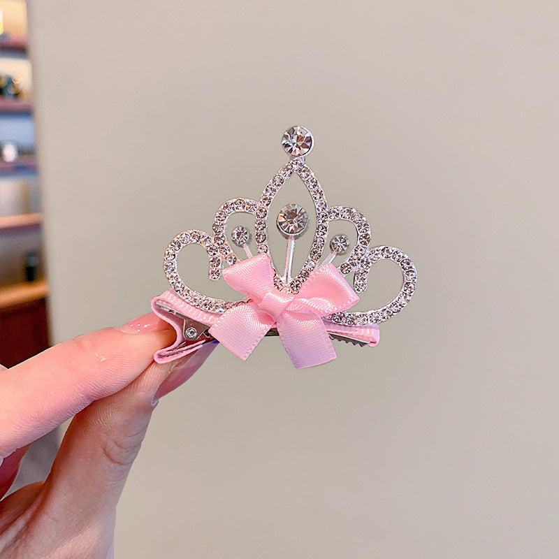 Girls Crown Bowknot Rabbit Ear Hair Clip Accessory for Party