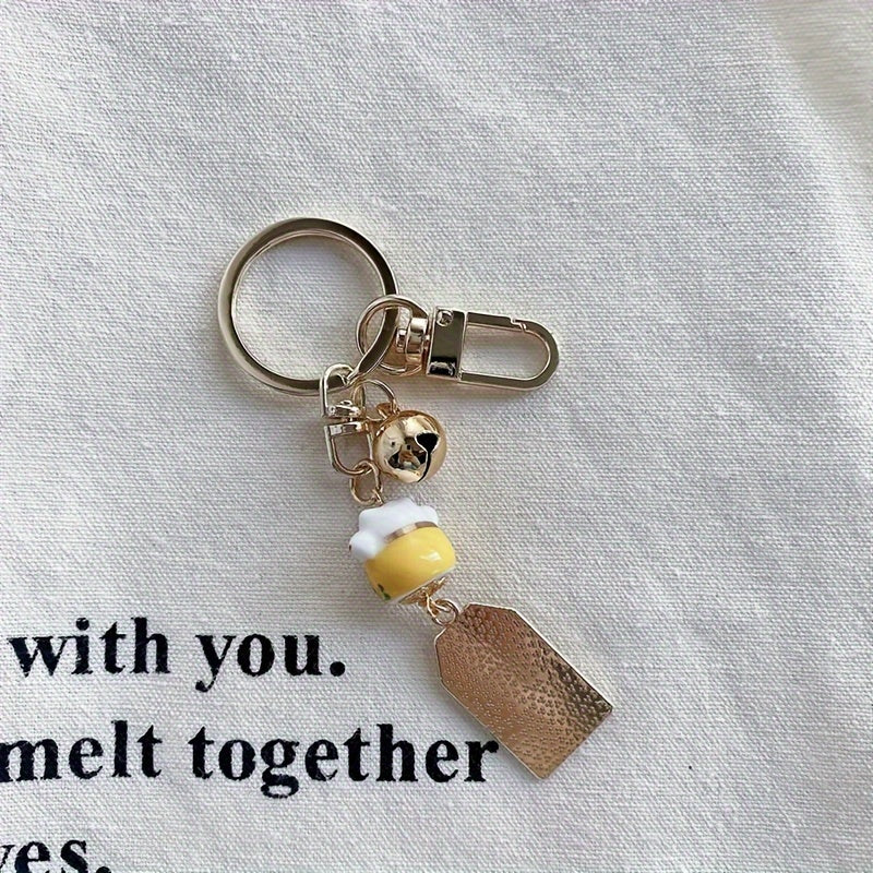 Fortune Lucky Cat Keychain Keyring Ceramics Key Chain Car Bag Pendent