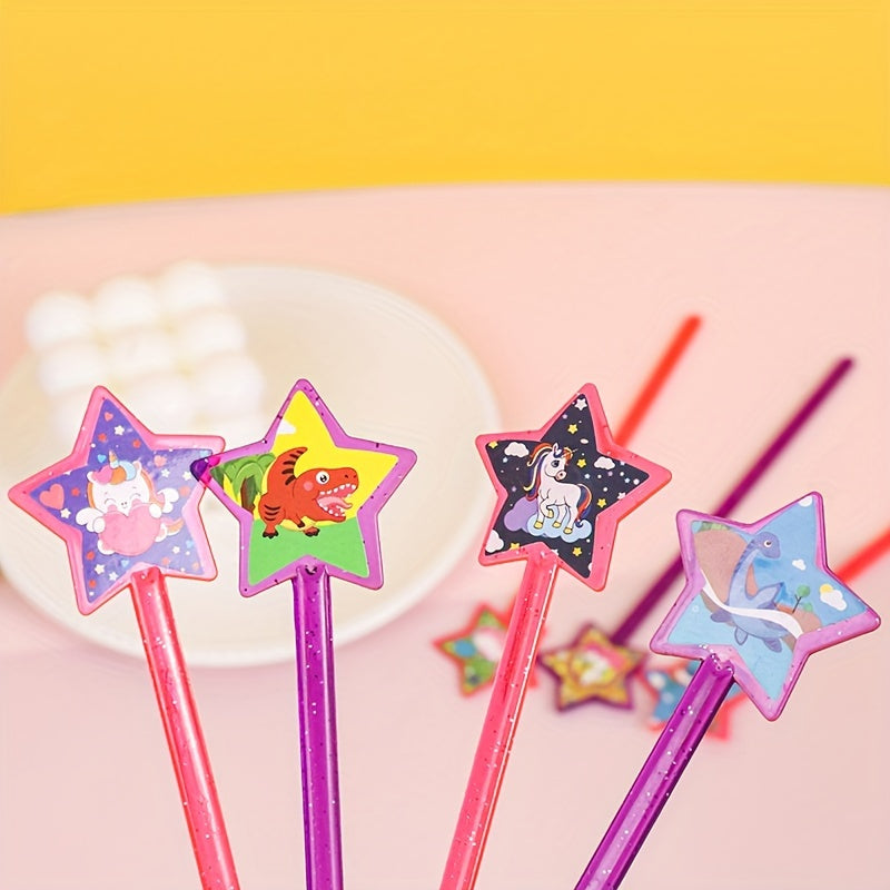 10pcs Magical Star Unicorn Mini Sticks for Kids' Parties