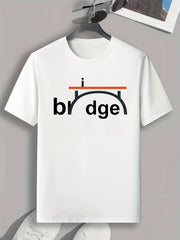 Bridge Print Men's Graphic T shirt Casual Comfy Tees For Summer
