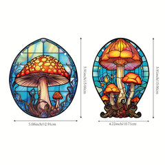 Strange Mushroom Acrylic Round Wall Decoration for Front Door
