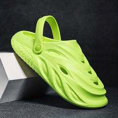 Men's Slip On Platform Clogs Unisex Outdoor Hollow Out Beach Sandals