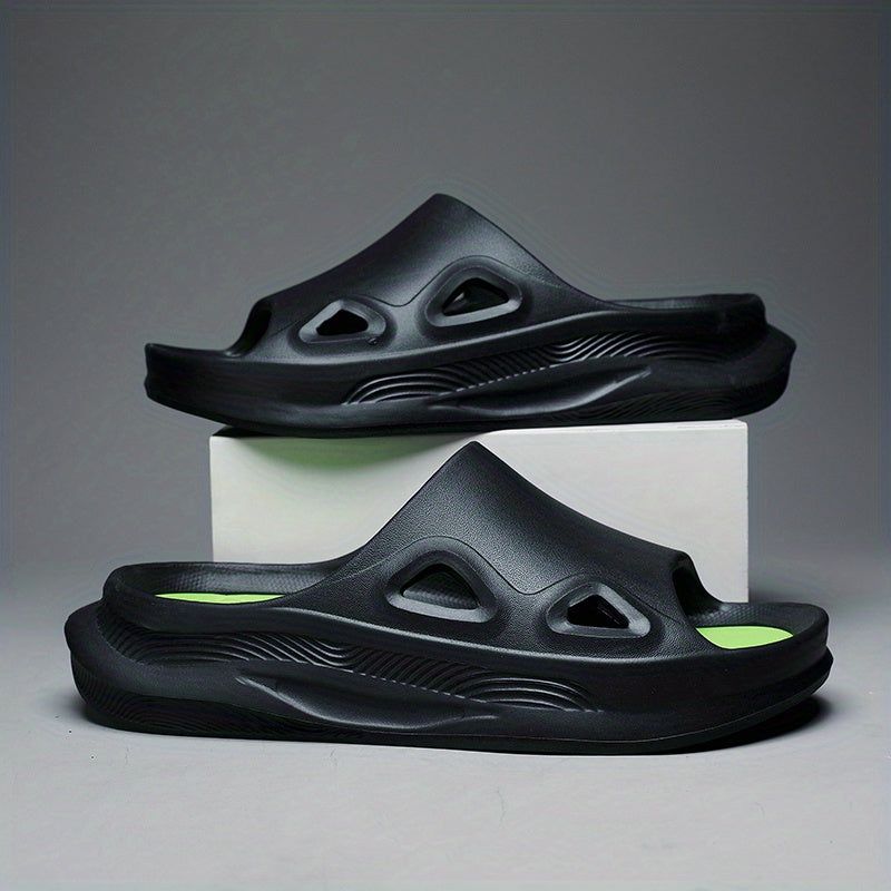 Men's Non Slip Pillow Slides Open Toe Slippers