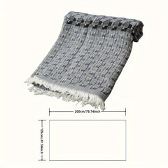 Men's Casual Woven Scarf Double layer Tassel Scarf For Autumn And Winter