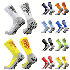 Non slip Silicone Soccer Socks Breathable Line Pattern