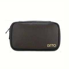 Waterproof Data Cable Storage Bag PU Leather Travel Organizer