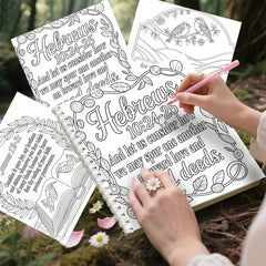 Bible Wisdom Adult Coloring Book 20x20cm 24 Page Spiral Bound Stress Relief