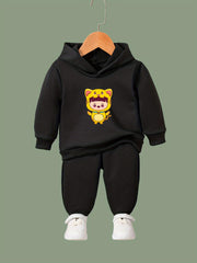 Cartoon Boy Print 2pcs Girls Outfits For Sports Spring Fall Outdoor Gift
