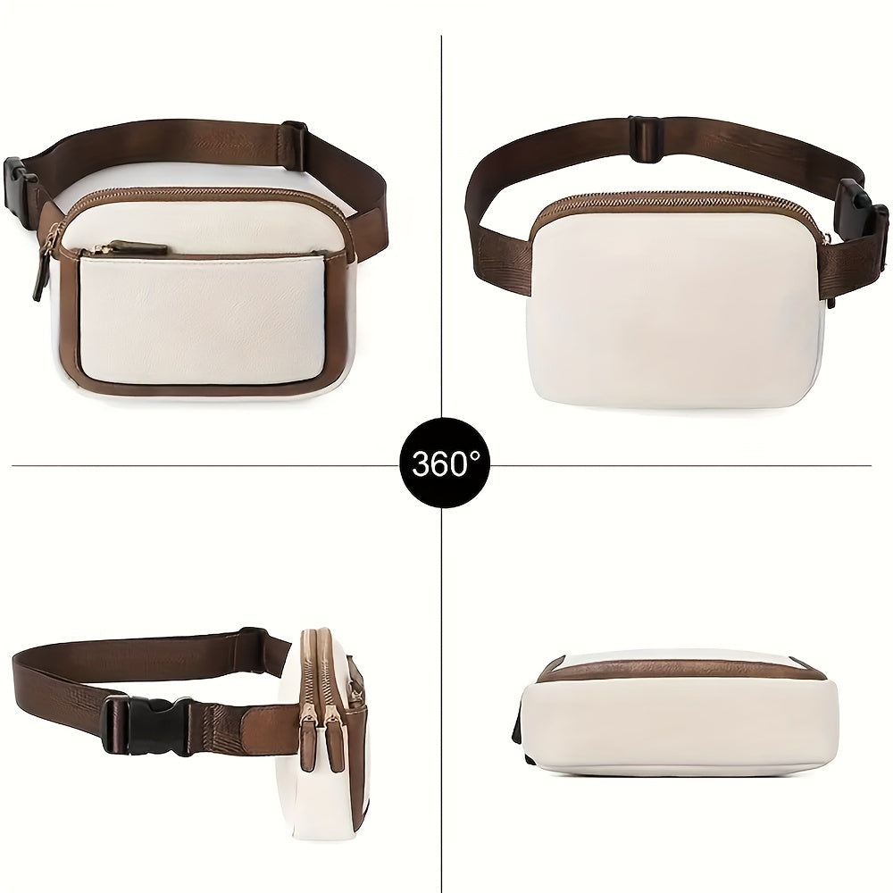 PU Leather Crossbody Bag for Outdoor Sports and Fitness