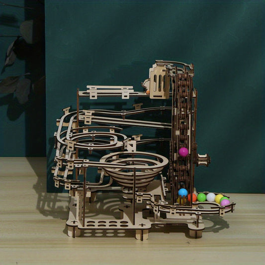 Time and Space Tunnel Rolling Ball 3D Stereo Wooden Puzzle Educational Toy