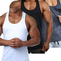 3pcs Men's Stretch Sleeveless Tank Top for Summer Gym Workout