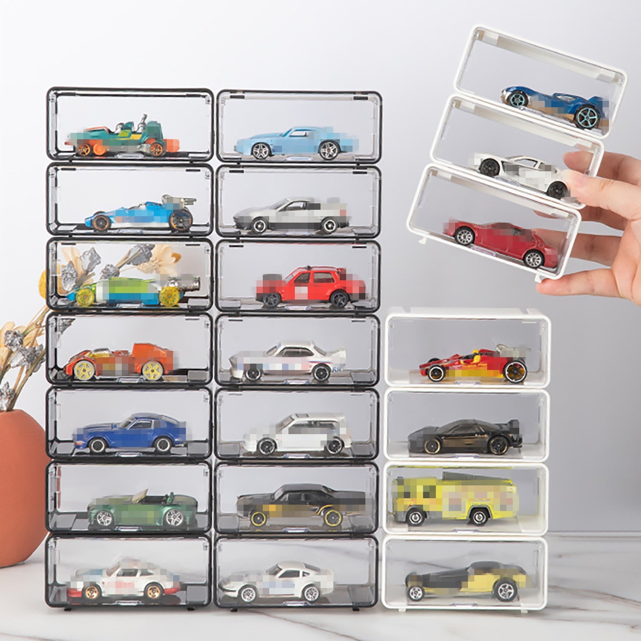 Alloy Car Domeka Display Box Fun Storage Rack for Kids