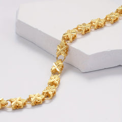 18K Plated Clover Heart Flower Bracelet Birthday Gift