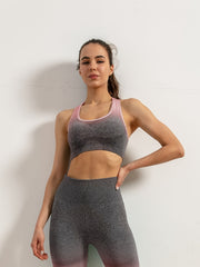 Ombre Sports Bra High Stretch Running Fitness Tank Top Women's Activewear