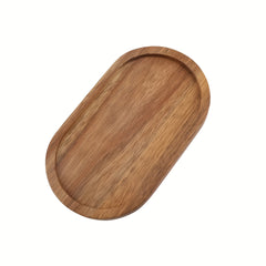 Oval Wood Tray For Serving Food Snacks Drinks Sushi Steak