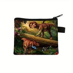 Dino Coin Purse Animal Zipper Storage Bag Kids Gift