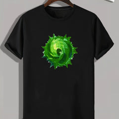 Green 3D Pattern Men's Graphic T-shirt Casual Comfy Tees For Summer
